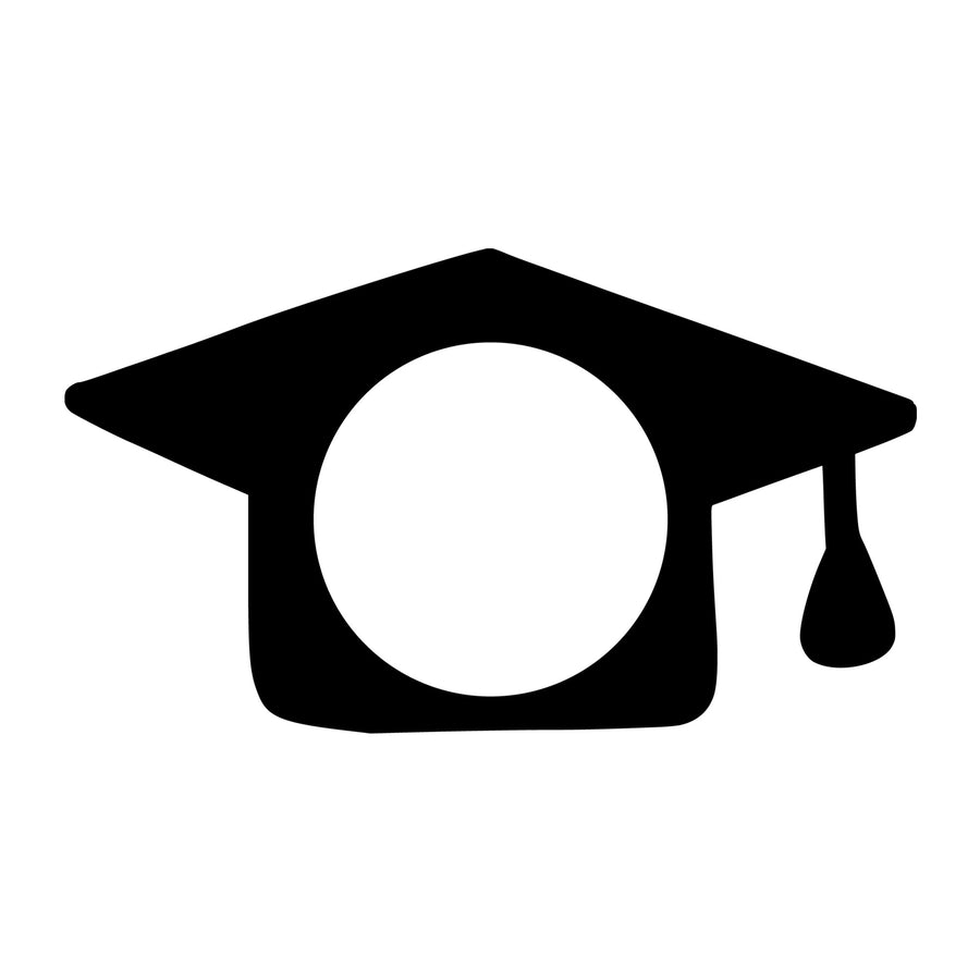Monogram Frame Mortarboards SVG