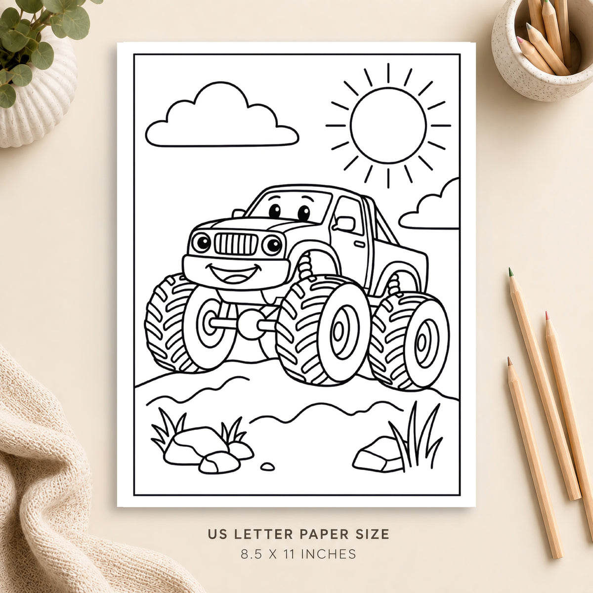 Monster Truck Coloring Page 3