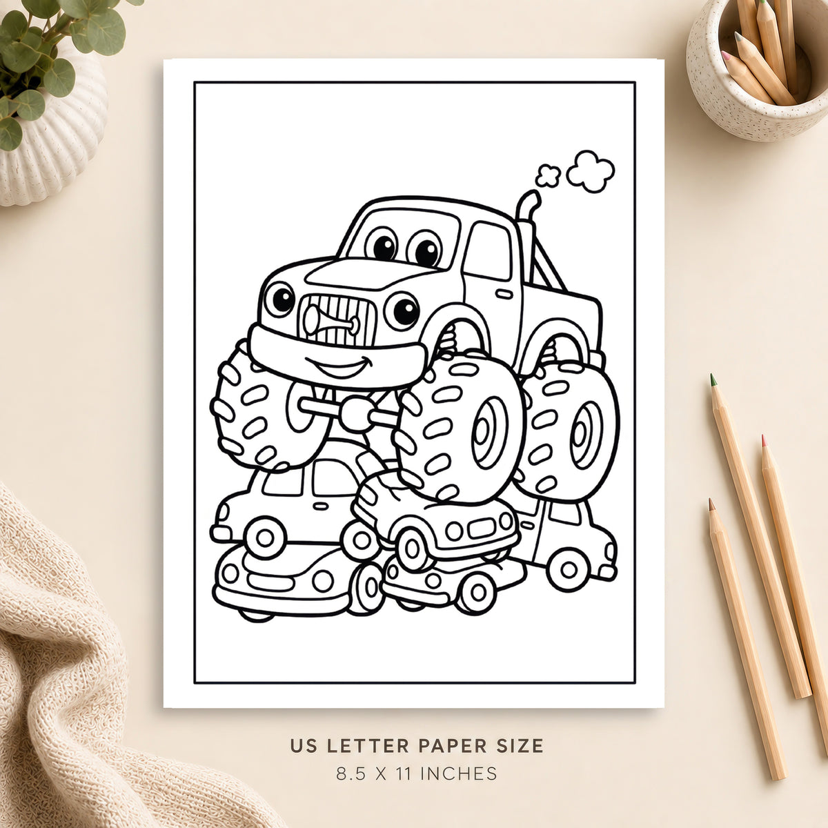 Monster Truck Coloring Page 4