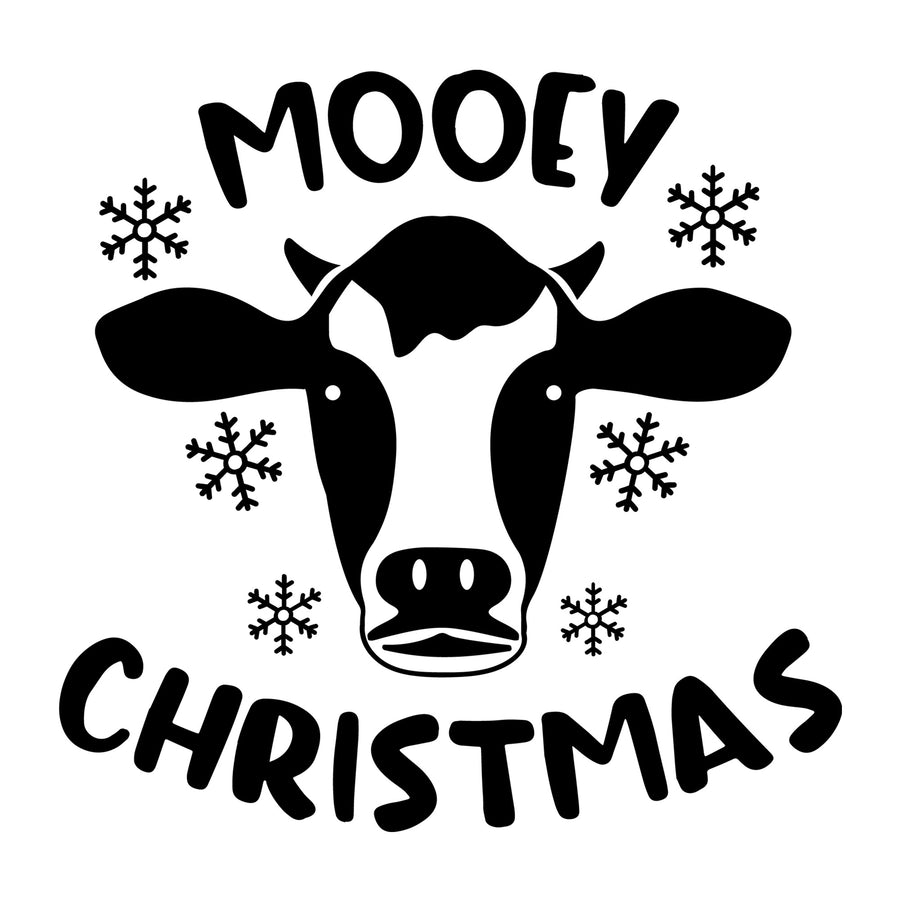 Mooey Christmas SVG for Cricut, Silhouette, laser cutting, vinyl, sublimation, Christmas shirts, signs, decals, mugs, and DIY craft projects.