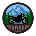 Motorcycle 3D Dad SVG design for Cricut, Silhouette, laser cutting, vinyl, sublimation, vehicles, and dad craft projects.