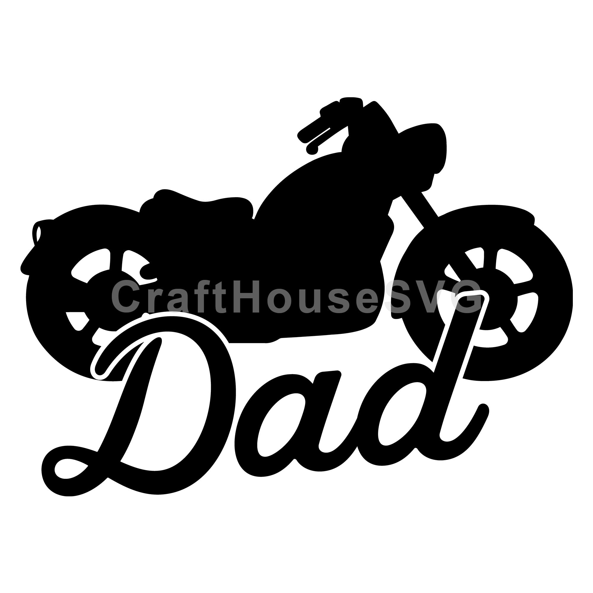 Motorcycle Dad SVG