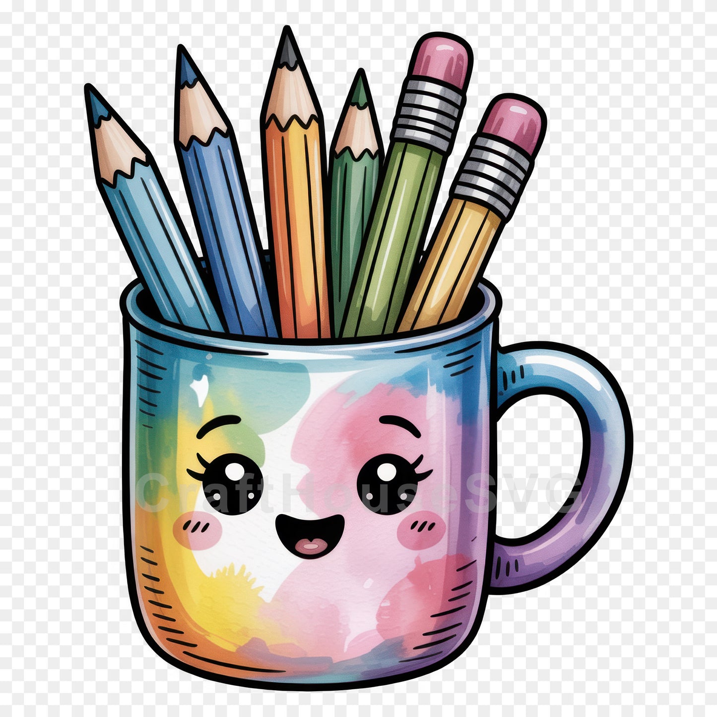 Kawaii Back to School Clipart Bundle