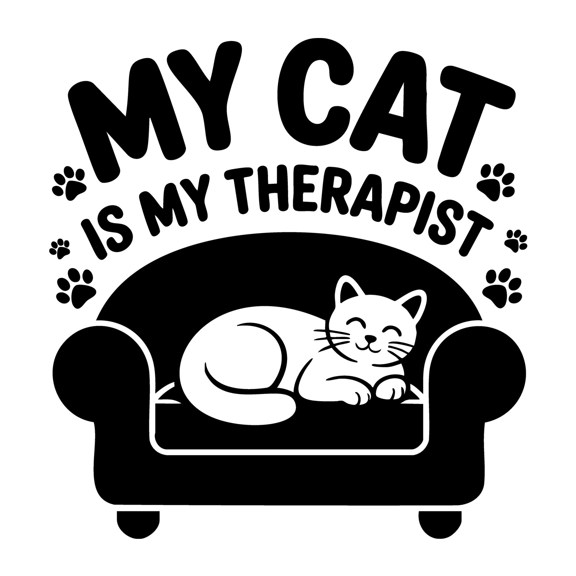 My Cat Is My Therapist SVG