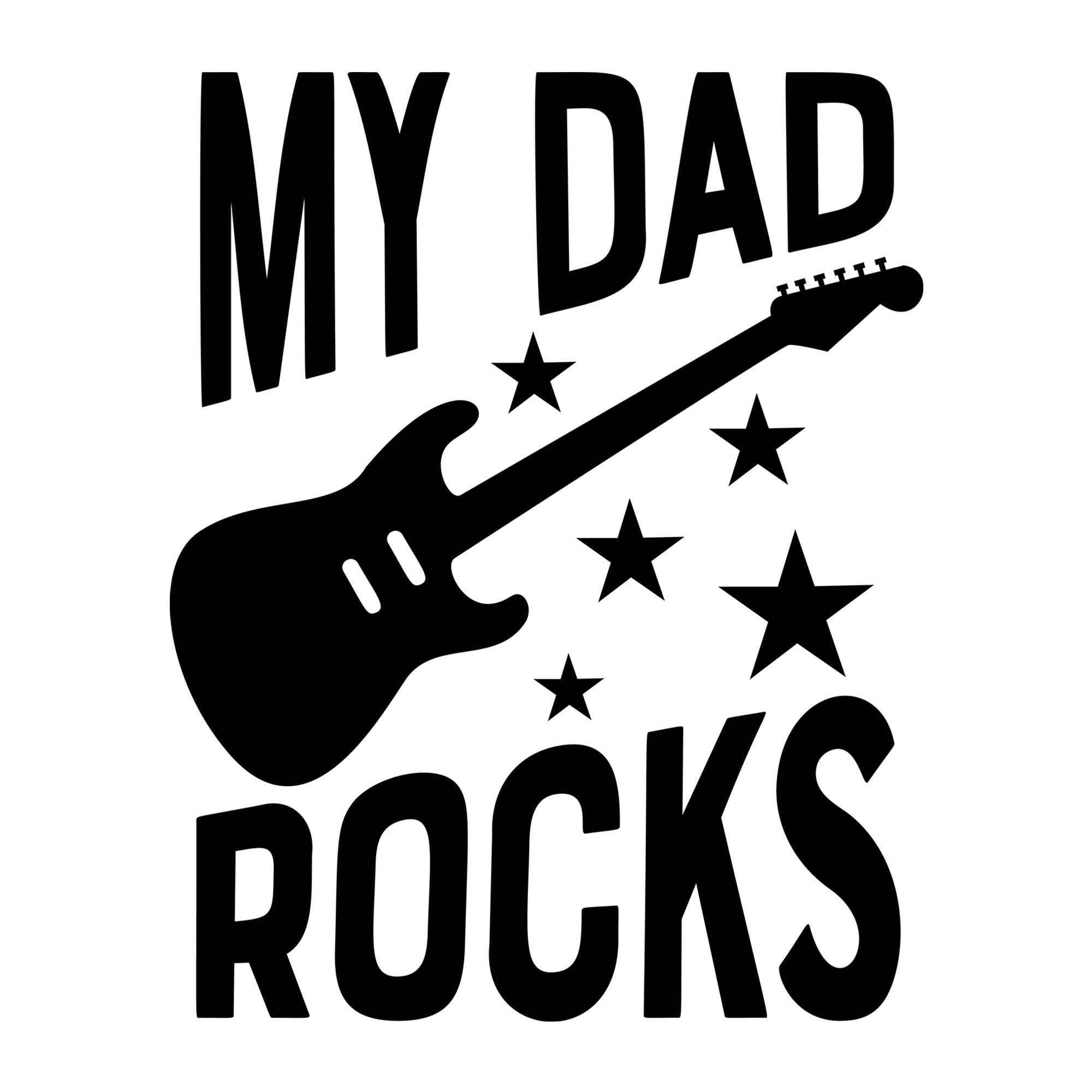 My Dad Rocks SVG design for Cricut, Silhouette, laser cutting, vinyl, sublimation, and Father's Day craft projects.