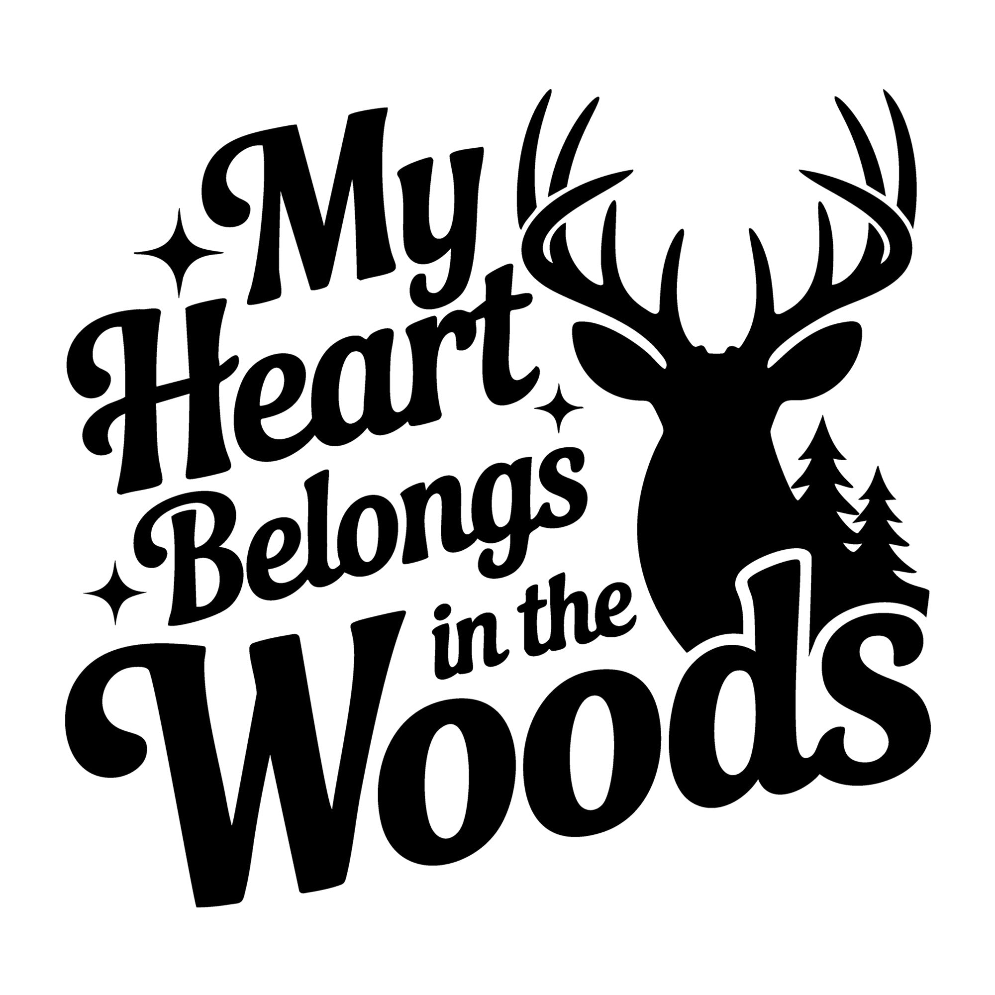My Heart Belongs in the Woods SVG