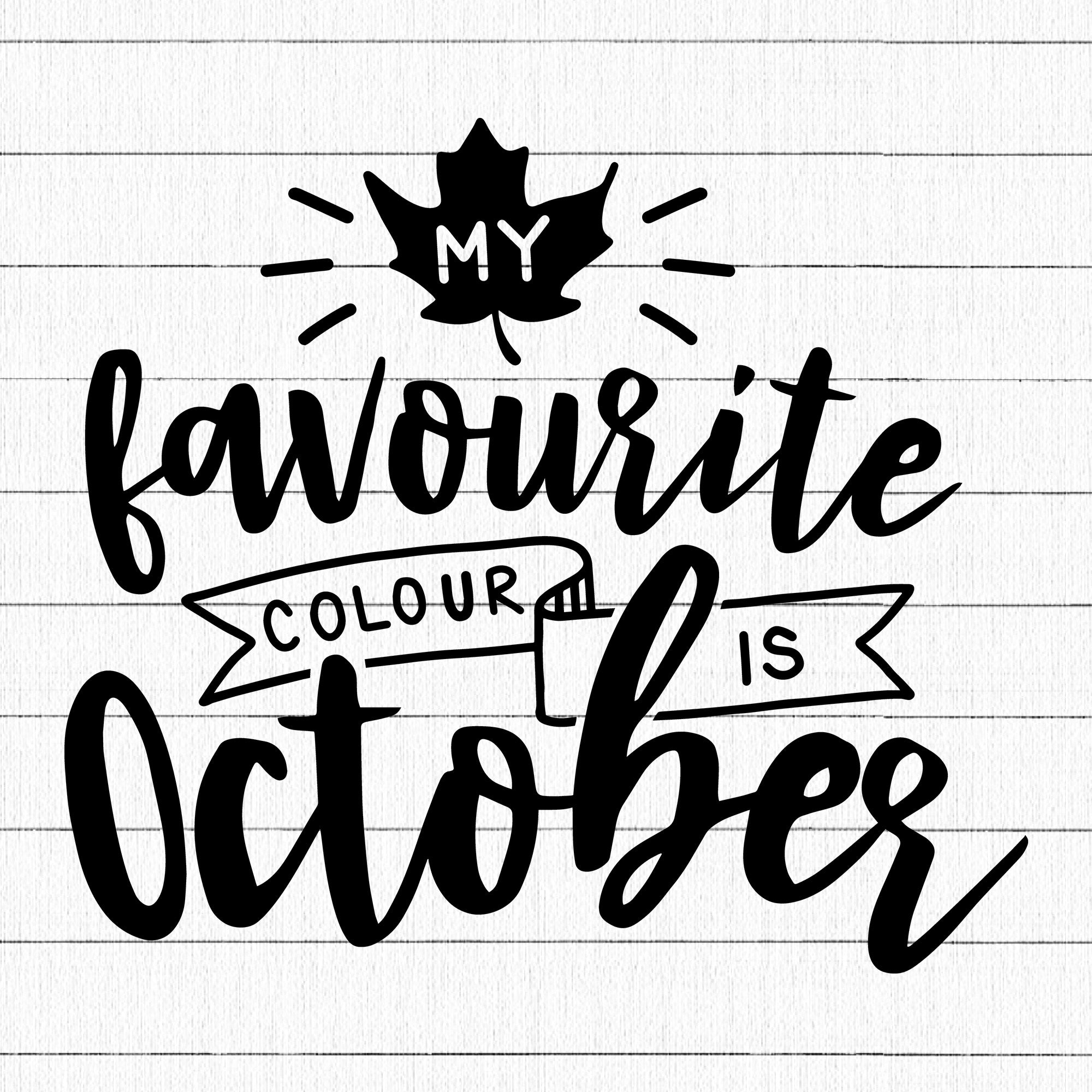 My favourite colour is October SVG | M29F12