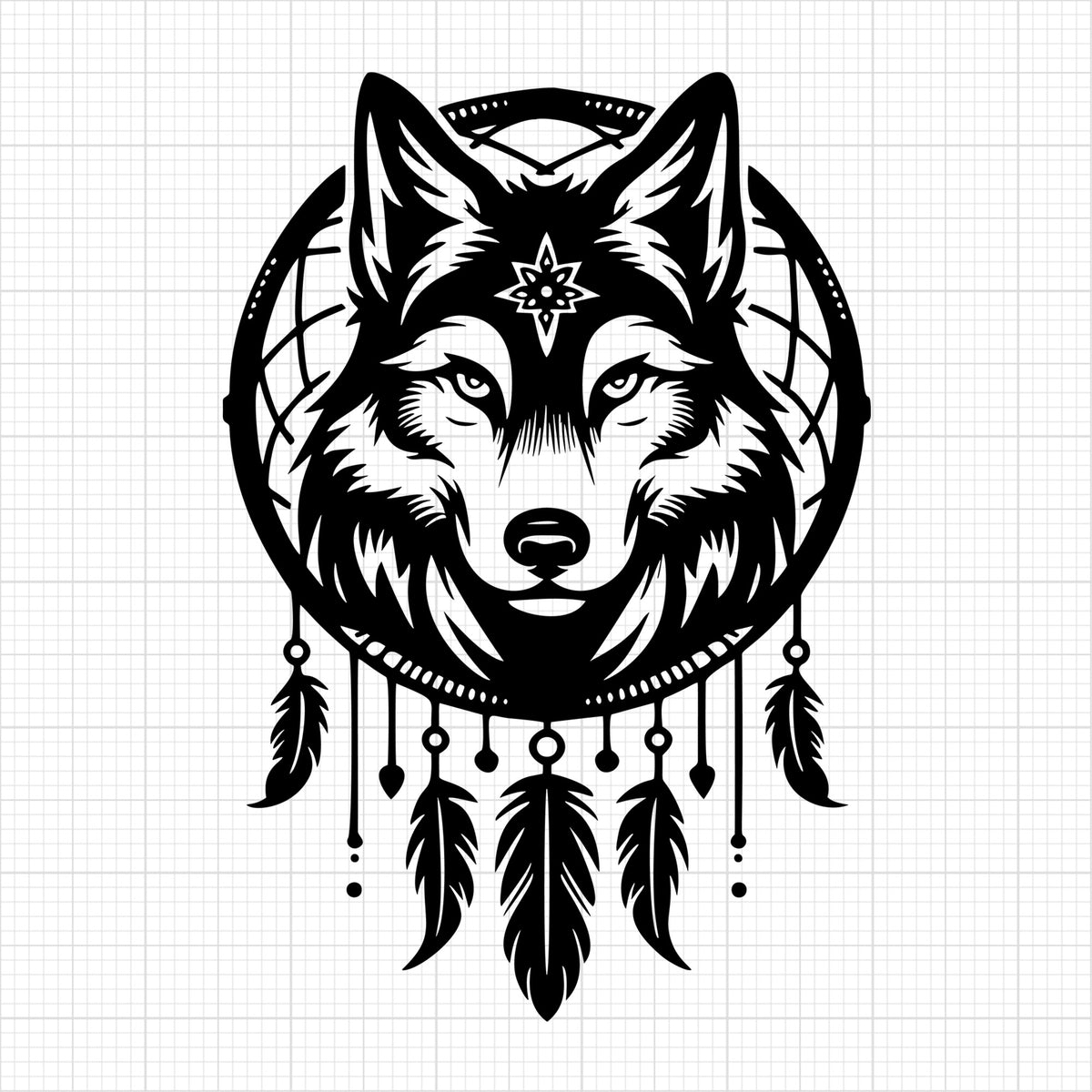 Mythical Wolf Dreamcatcher