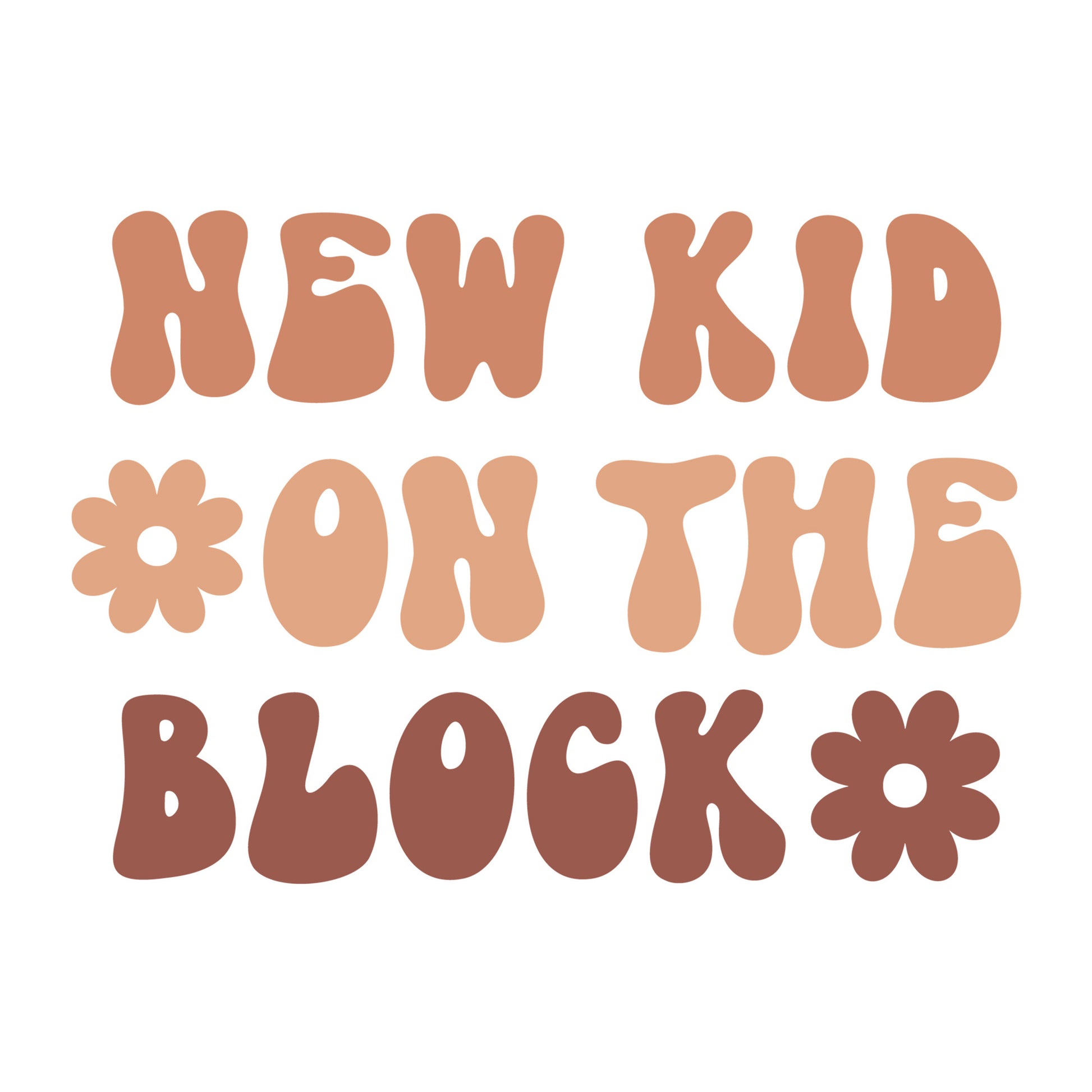 New Kid On The Block SVG design for Cricut, Silhouette, laser cutting, vinyl, sublimation, and baby craft projects.