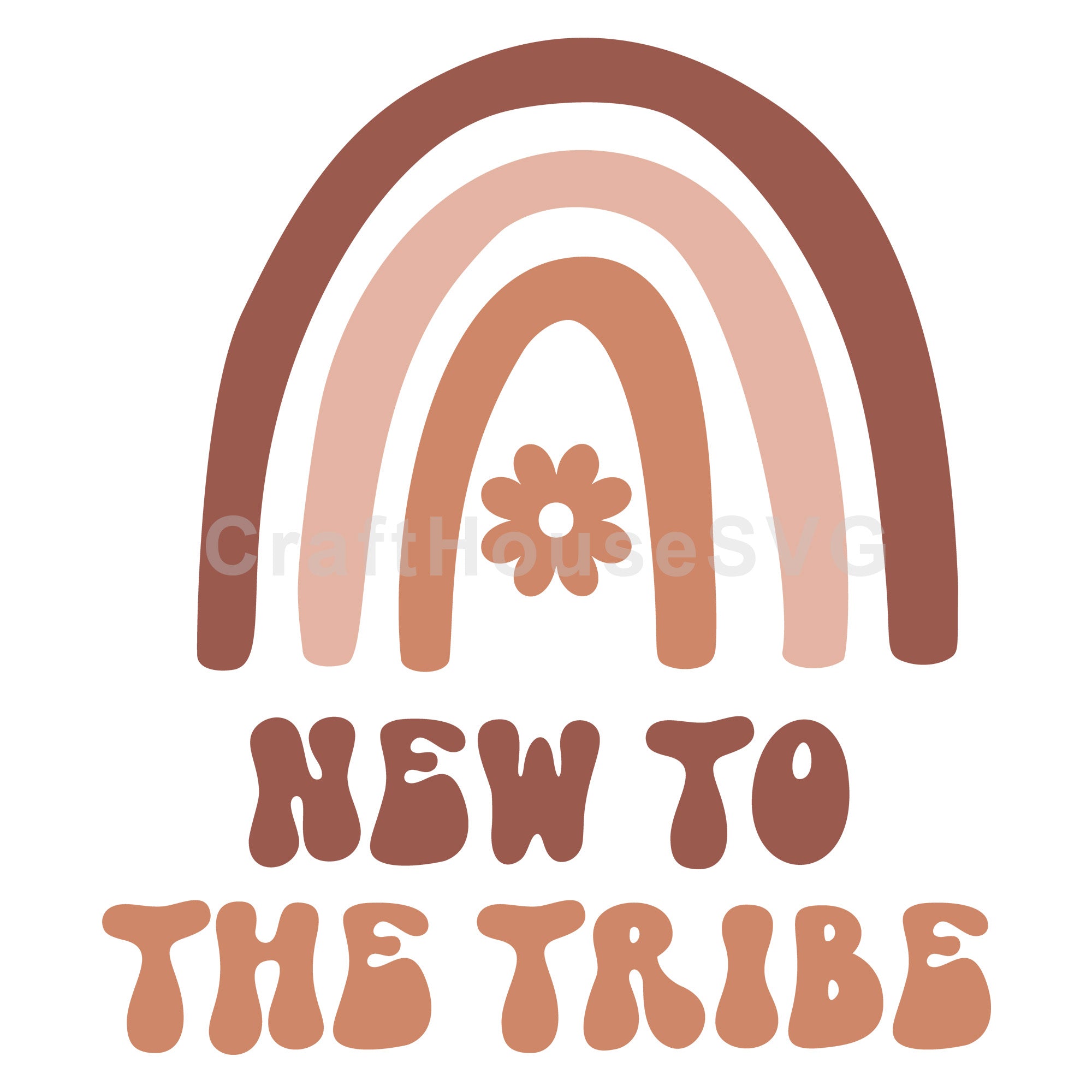 New To The Tribe Boho Baby SVG