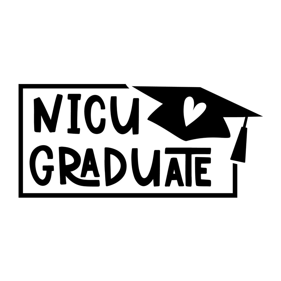 NICU Graduate SVG for Cricut, Silhouette, laser cutting, vinyl, sublimation, baby onesies, baby shirts, decals, and DIY craft projects.
