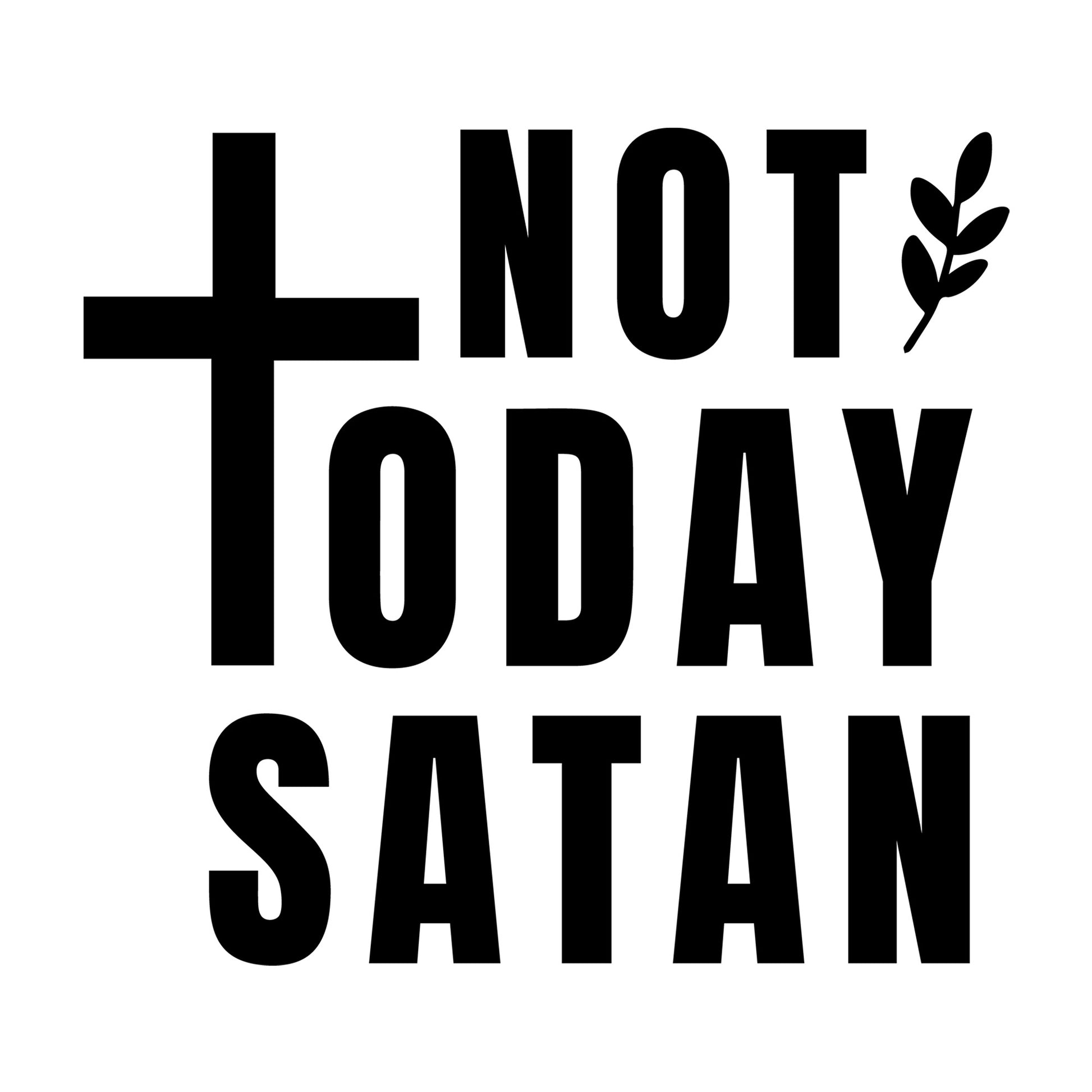 Not Today Satan SVG design for Cricut, Silhouette, laser cutting, vinyl, sublimation, and craft projects.