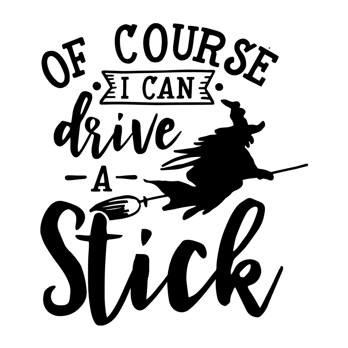 Of course I can drive a stick SVG