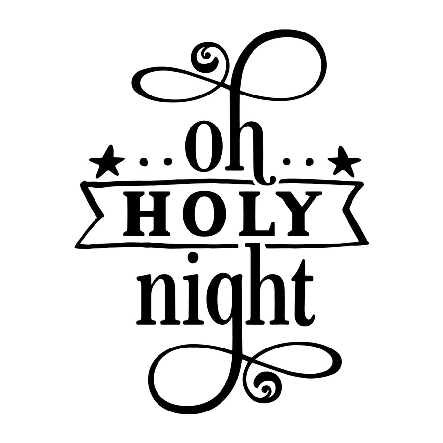 Oh Holy Night SVG for Cricut, Silhouette, laser cutting, vinyl, sublimation, Christmas shirts, signs, decals, mugs, and DIY craft projects.