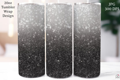 Ombre Glitter 20 oz Tumbler Wrap Bundle Sublimation Designs JPG