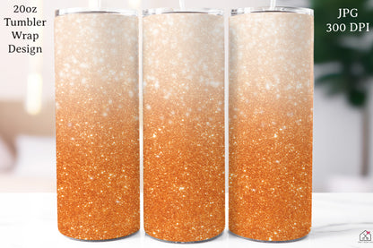 Ombre Glitter 20 oz Tumbler Wrap Bundle Sublimation Designs JPG
