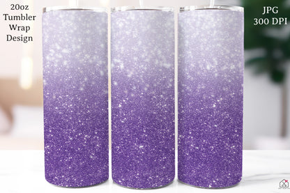 Ombre Glitter 20 oz Tumbler Wrap Bundle Sublimation Designs JPG