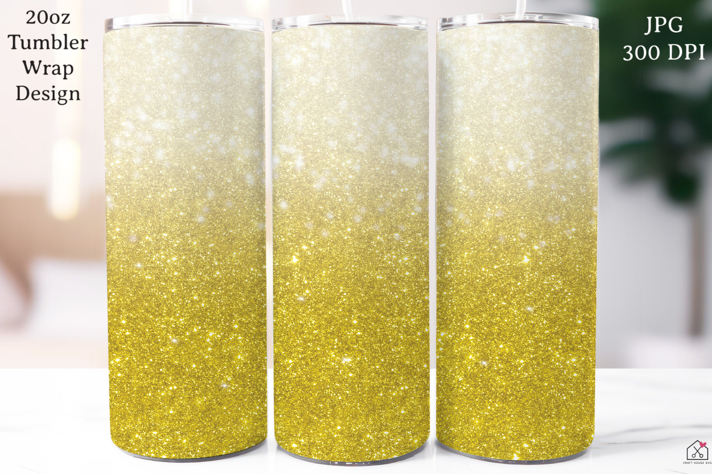 Ombre Glitter 20 oz Tumbler Wrap Bundle Sublimation Designs JPG