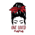 One Loved Mama SVG design for Cricut, Silhouette, laser cutting, vinyl, sublimation, and Valentine craft projects.