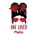One Loved Mini Girl SVG design for Cricut, Silhouette, laser cutting, vinyl, sublimation, Valentine kids crafts, and shirts.