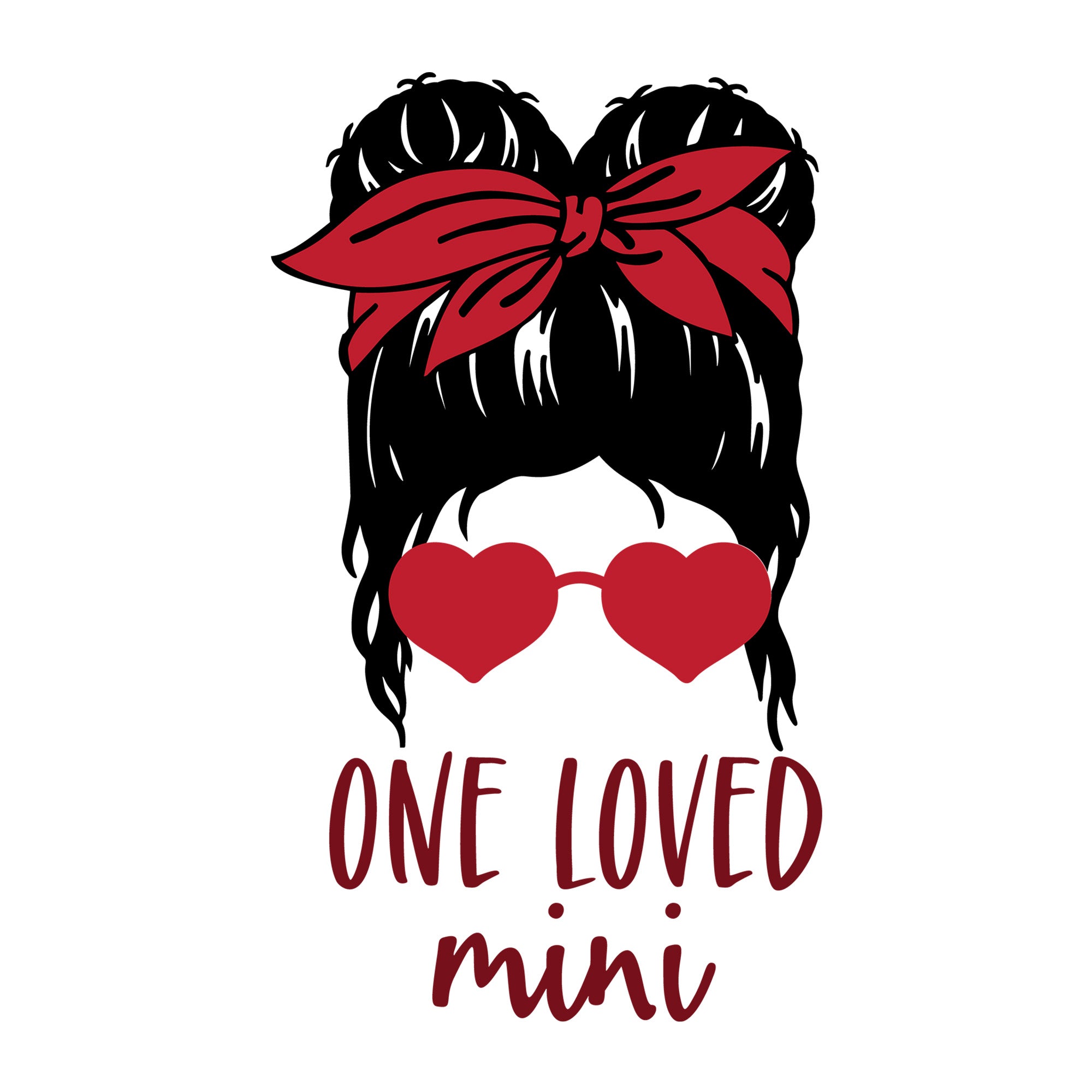 One Loved Mini Girl SVG design for Cricut, Silhouette, laser cutting, vinyl, sublimation, Valentine kids crafts, and shirts.