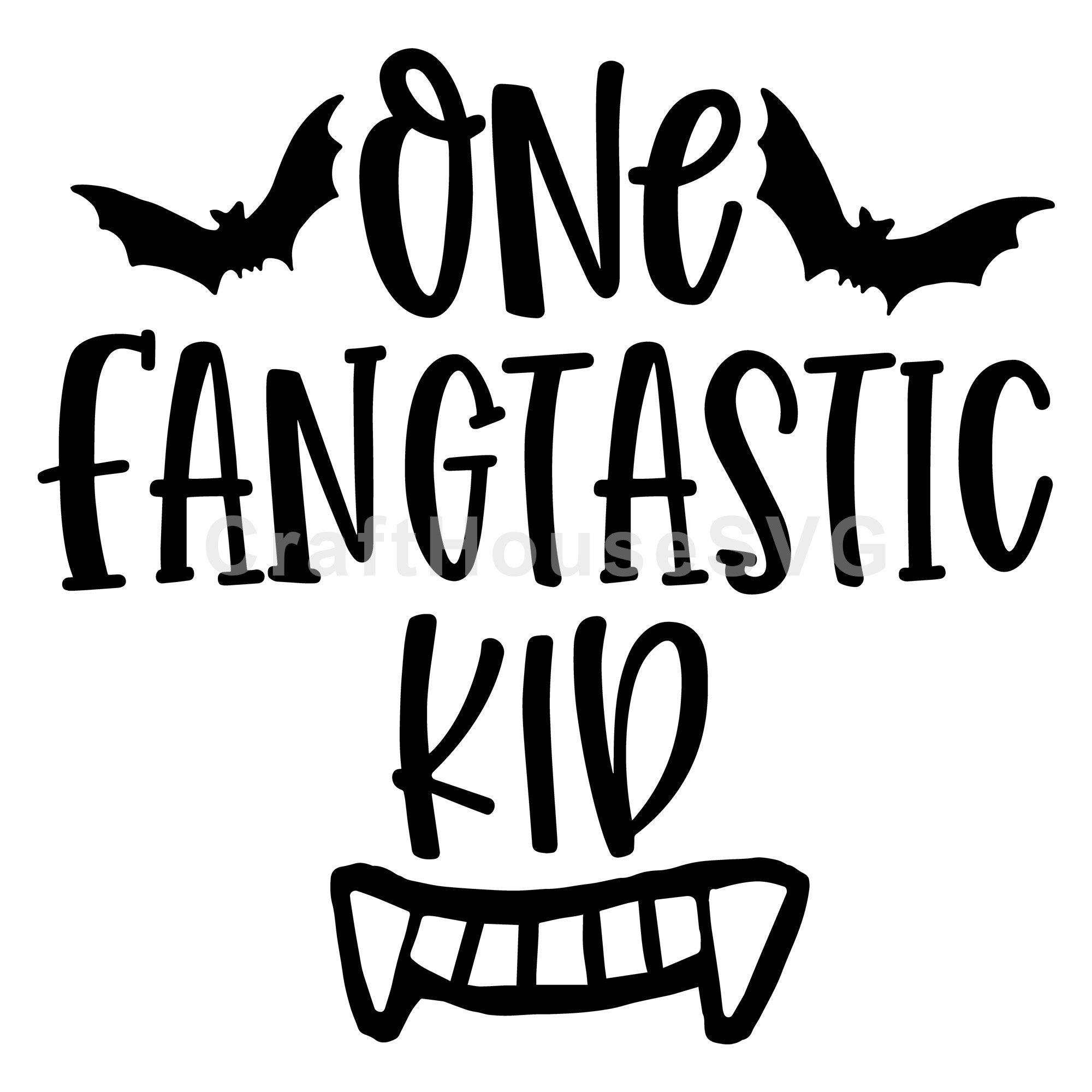 One fangtastic kid SVG