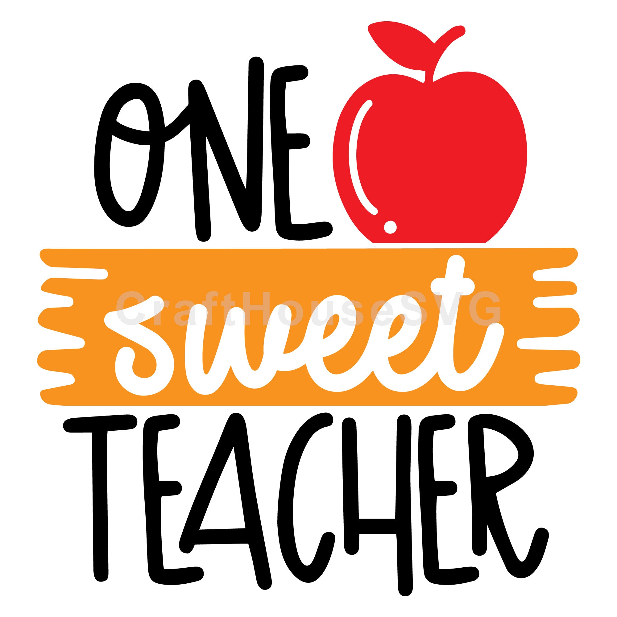 One sweet teacher SVG