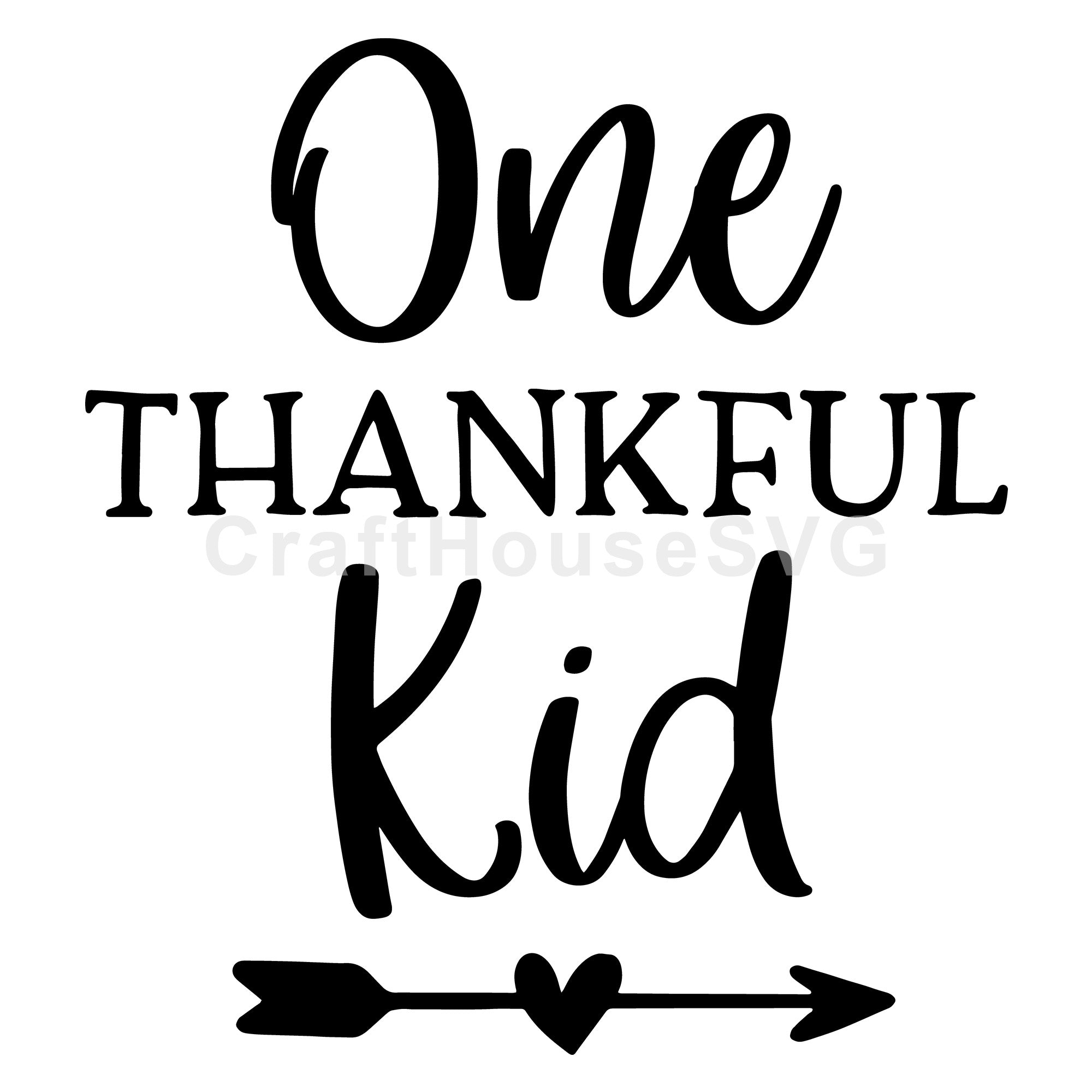 One thankful kid SVG