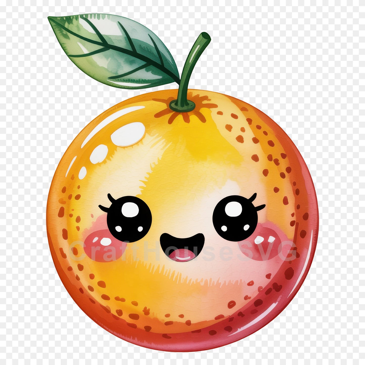 Kawaii Fruit Clipart Sublimation PNG Bundle