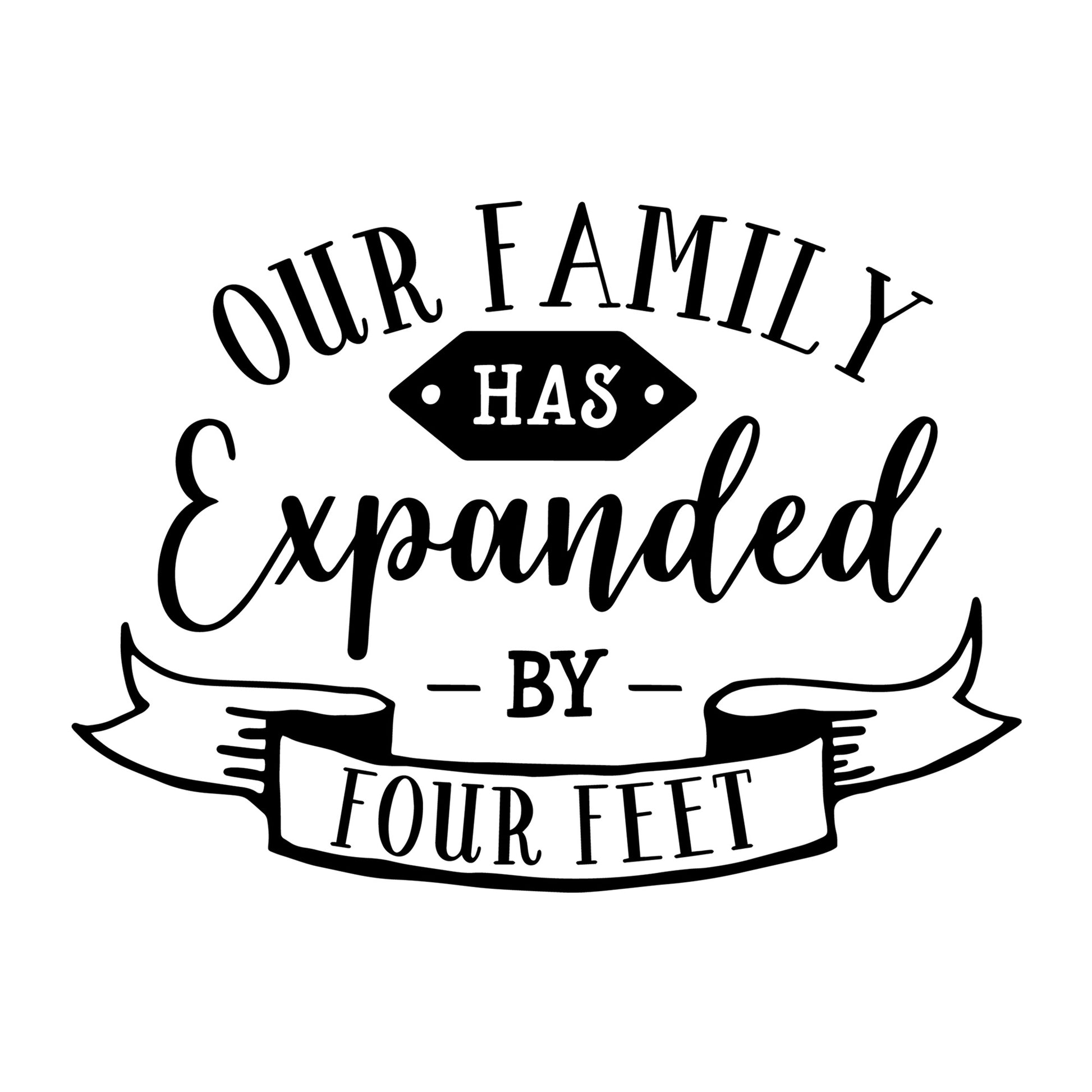 Our family has extended by four feet SVG
