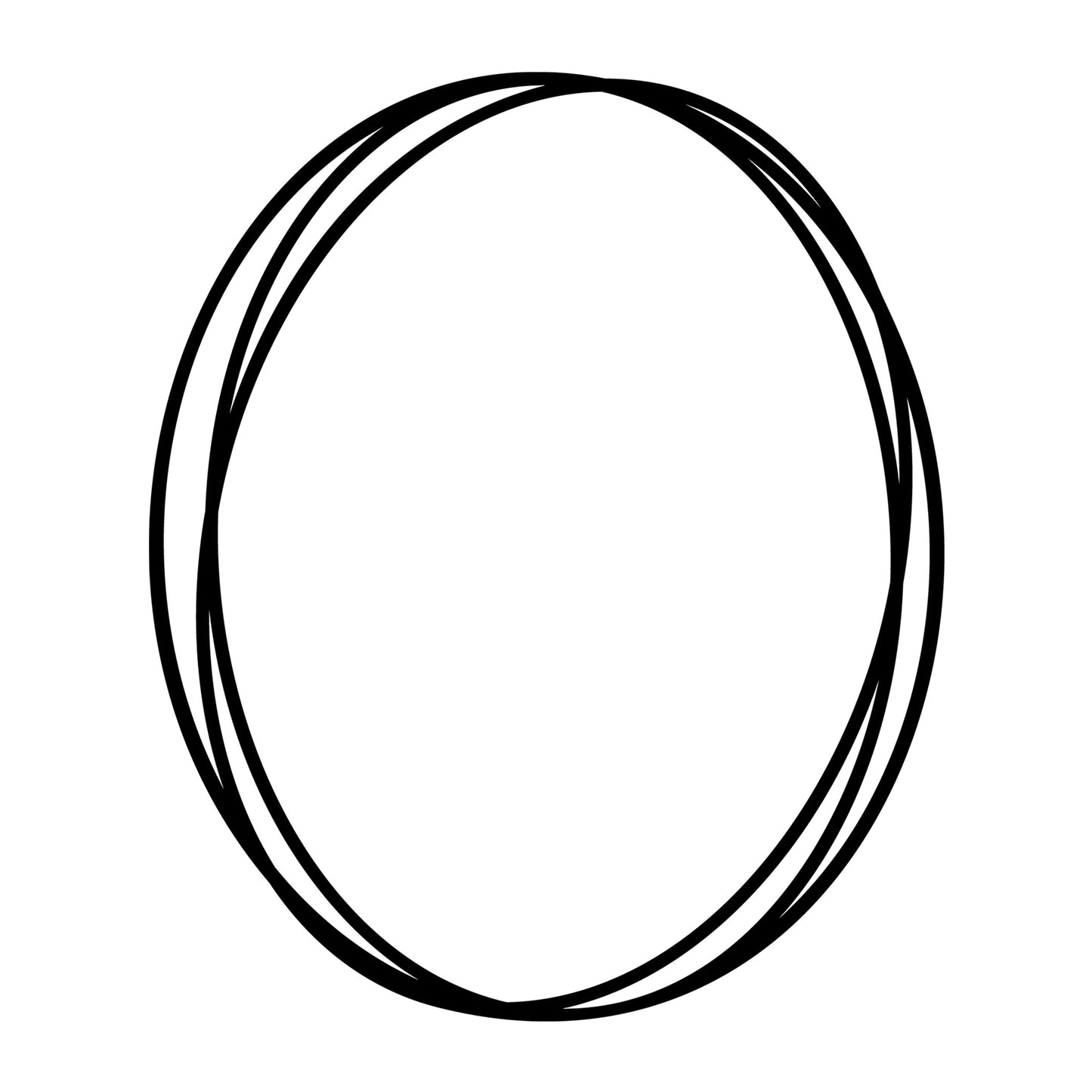 Oval Frame SVG design for Cricut, Silhouette, laser cutting, vinyl, sublimation, monograms, and craft projects.