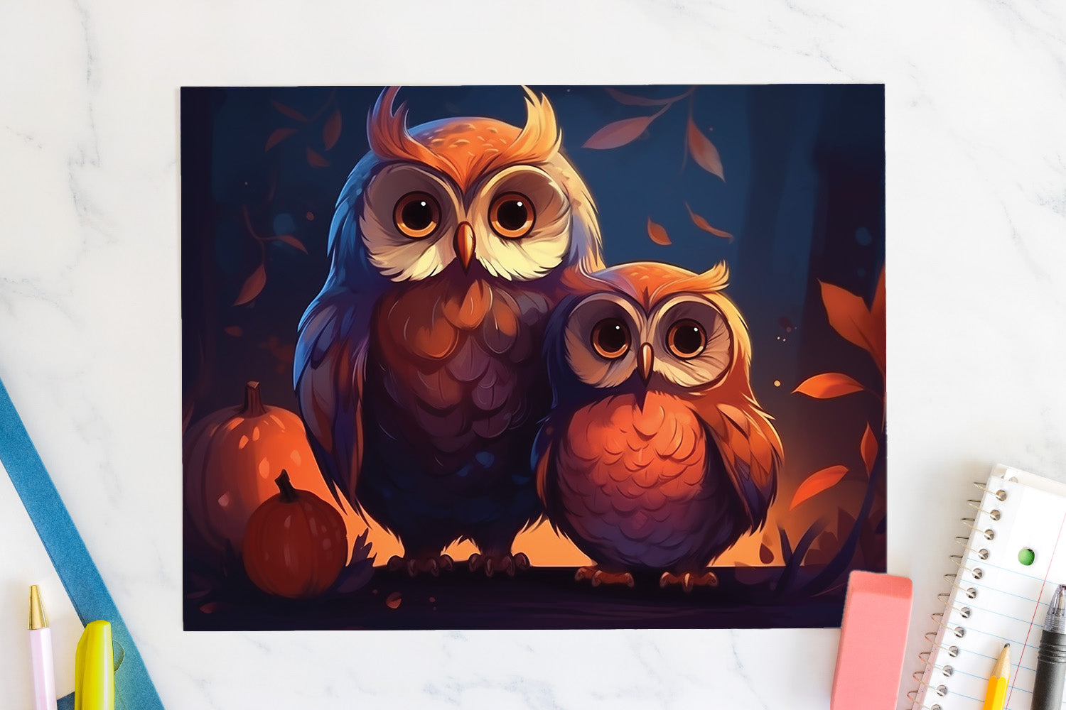 FREE Owls 20oz Tumbler Wrap Sublimation Design Fall Autumn PNG