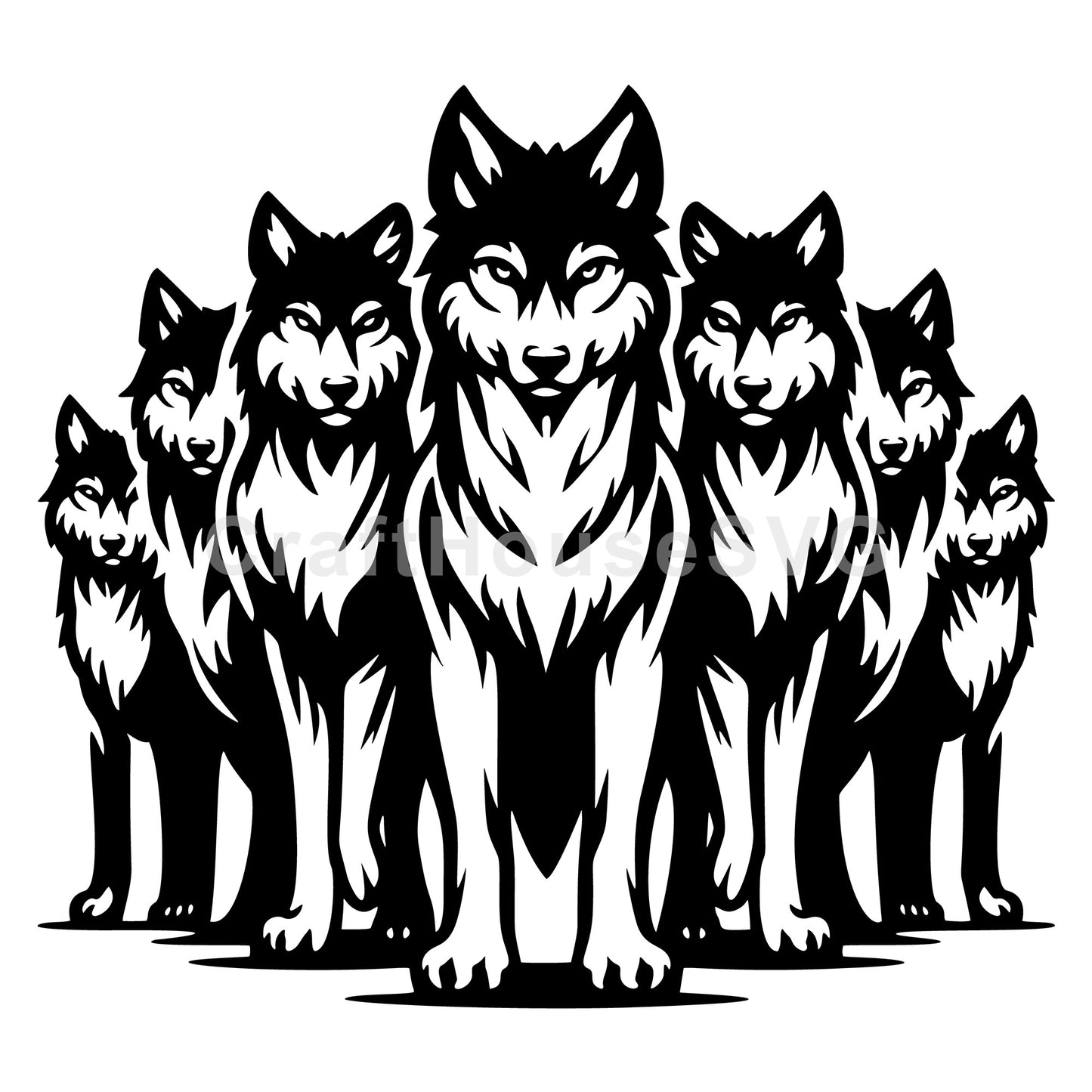 Pack of Wolves SVG - Craft House SVG