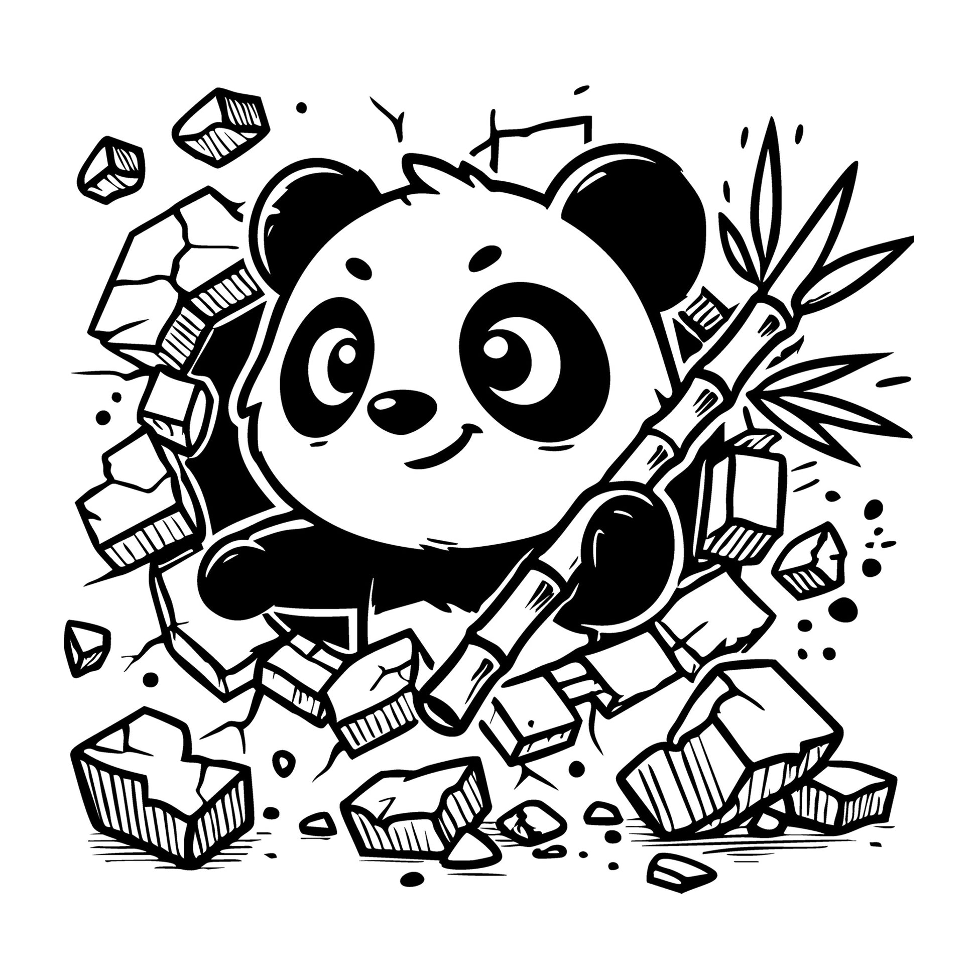 Panda SVG for Cricut, Silhouette, laser cutting, vinyl, sublimation, animal crafts, decals, shirts, and DIY craft projects.