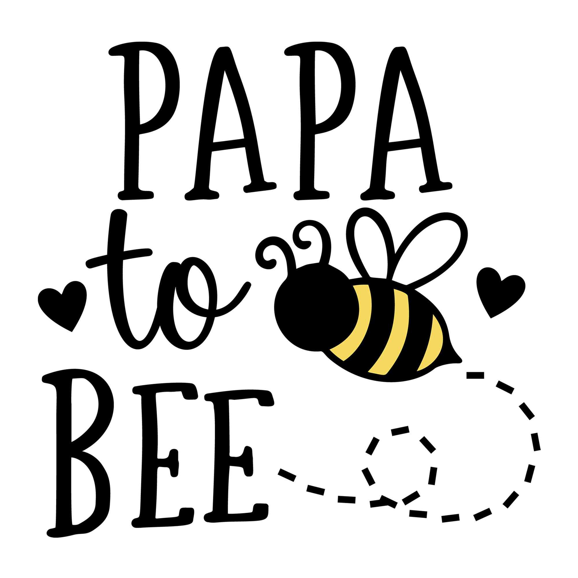 Papa To Bee SVG design for Cricut, Silhouette, laser cutting, vinyl, sublimation, and pregnancy announcement projects.