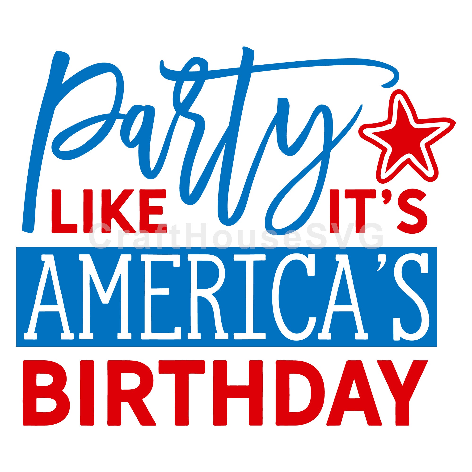 4th of July SVG file | Party like its Americas birthday SVG MF55