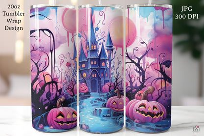 Pastel Halloween 20oz Tumbler Wrap Bundle Sublimation Designs JPG