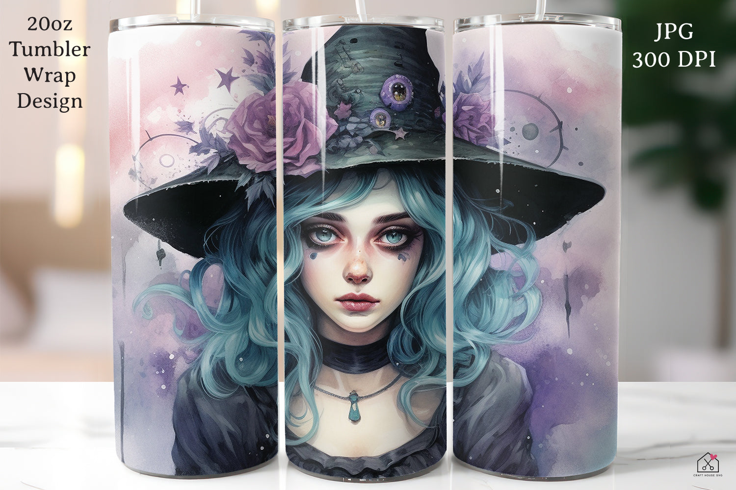 Pastel Halloween 20oz Tumbler Wrap Bundle Sublimation Designs JPG - Craft House SVG
