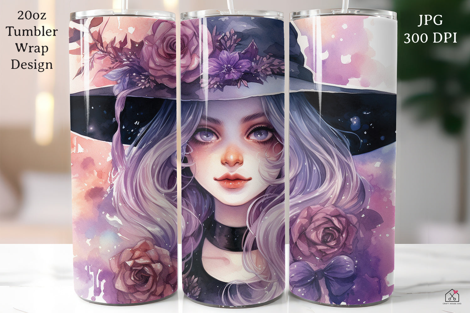 Pastel Halloween 20oz Tumbler Wrap Bundle Sublimation Designs JPG - Craft House SVG