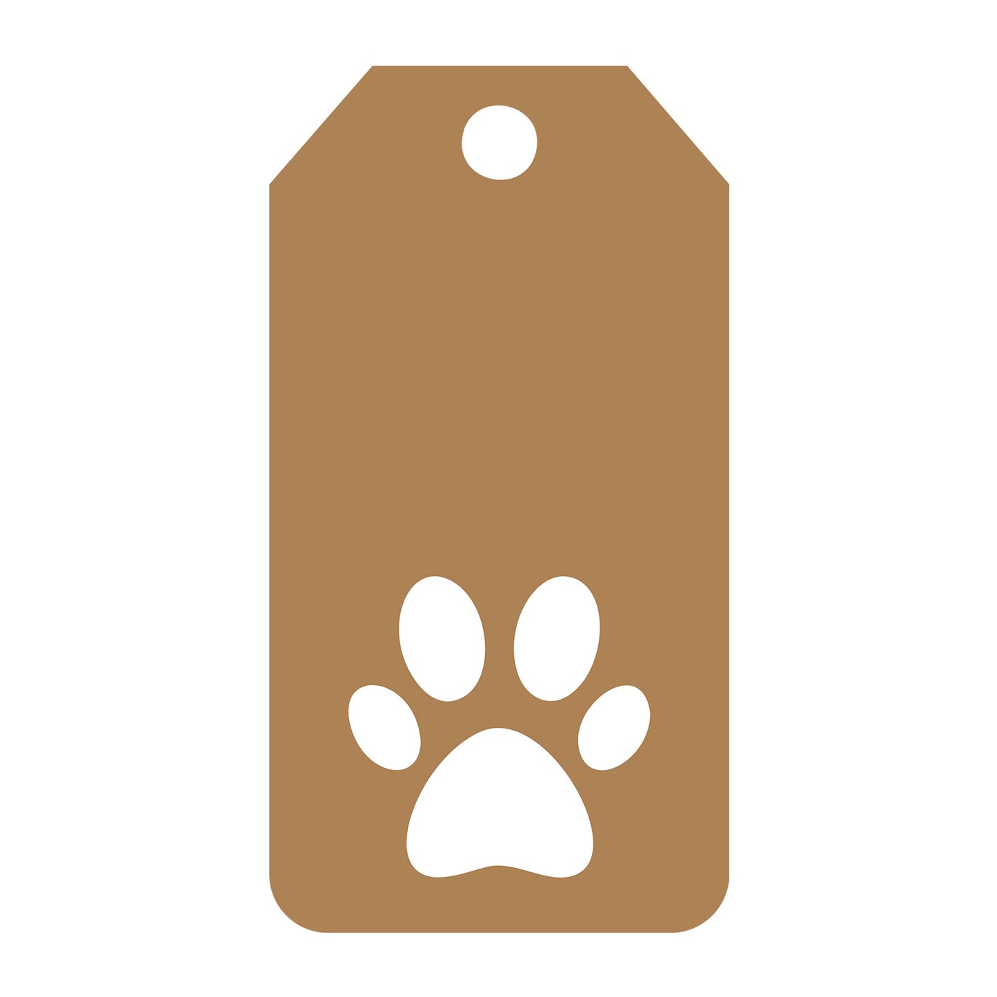 Paw Gift Tag SVG design for Cricut, Silhouette, laser cutting, vinyl, sublimation, gift tags, and craft projects.