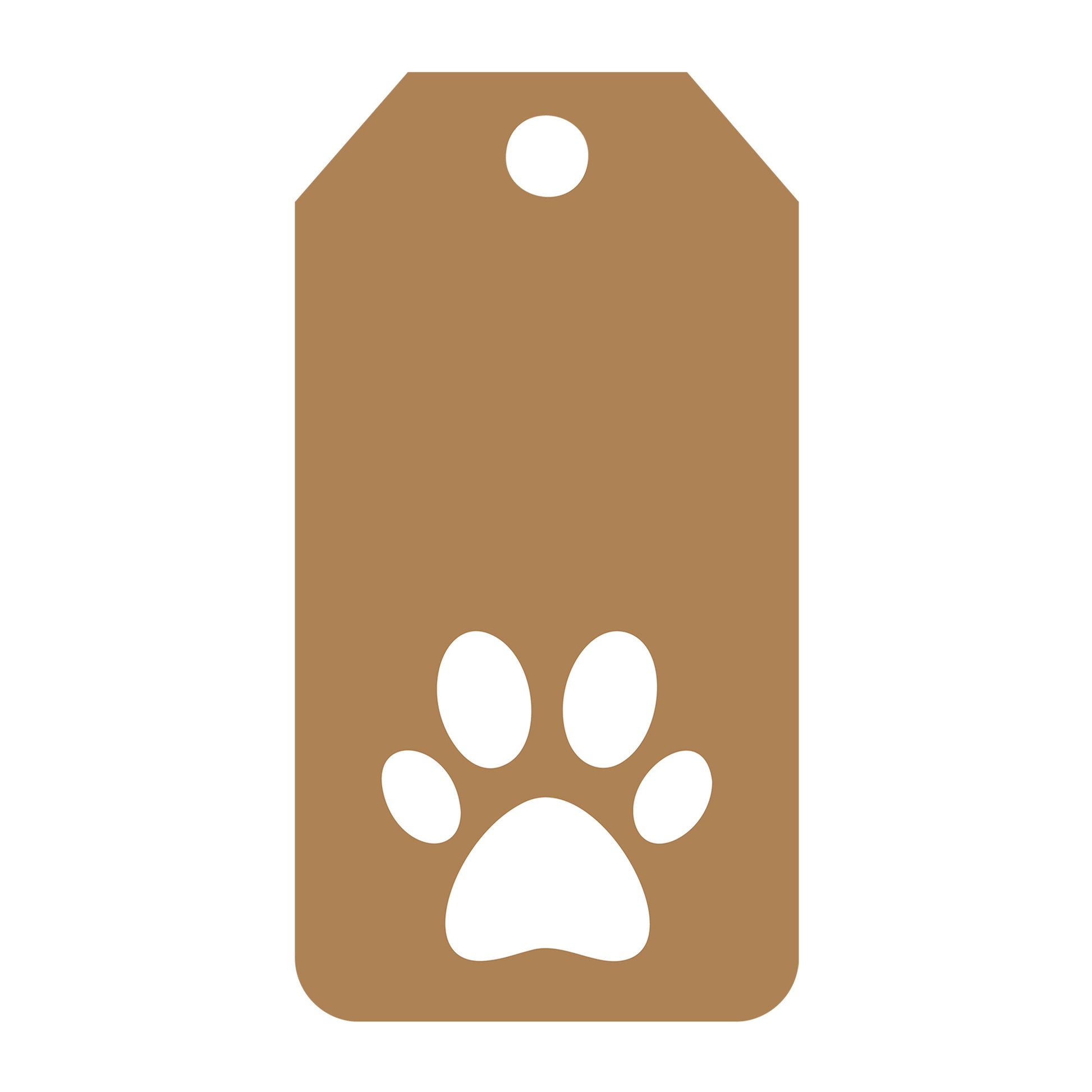 Paw Gift Tag SVG design for Cricut, Silhouette, laser cutting, vinyl, sublimation, gift tags, and craft projects.