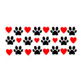 Paw Prints Glass Can Wrap SVG design for Cricut, Silhouette, laser cutting, vinyl, sublimation, and craft projects.