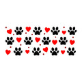 Paw Prints Glass Can Wrap SVG design for Cricut, Silhouette, laser cutting, vinyl, sublimation, and craft projects.