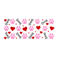 Paw Prints Glass Can Wrap SVG design for Cricut, Silhouette, laser cutting, vinyl, sublimation, and craft projects.