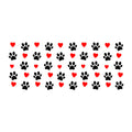 Paw Prints Glass Can Wrap SVG design for Cricut, Silhouette, laser cutting, vinyl, sublimation, and craft projects.
