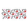 Paw Prints Glass Can Wrap SVG design for Cricut, Silhouette, laser cutting, vinyl, sublimation, and craft projects.
