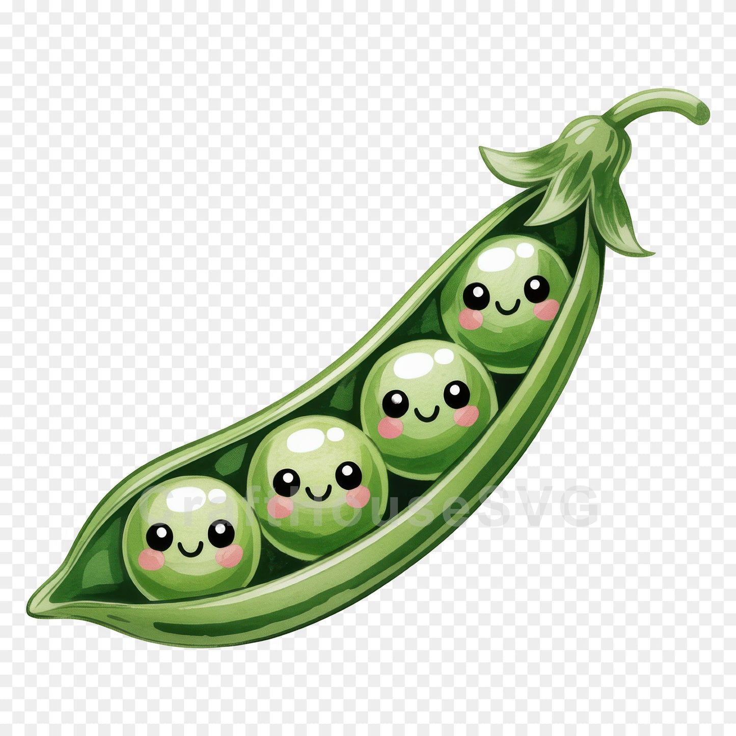 Kawaii Vegetables Clipart Sublimation Bundle PNG