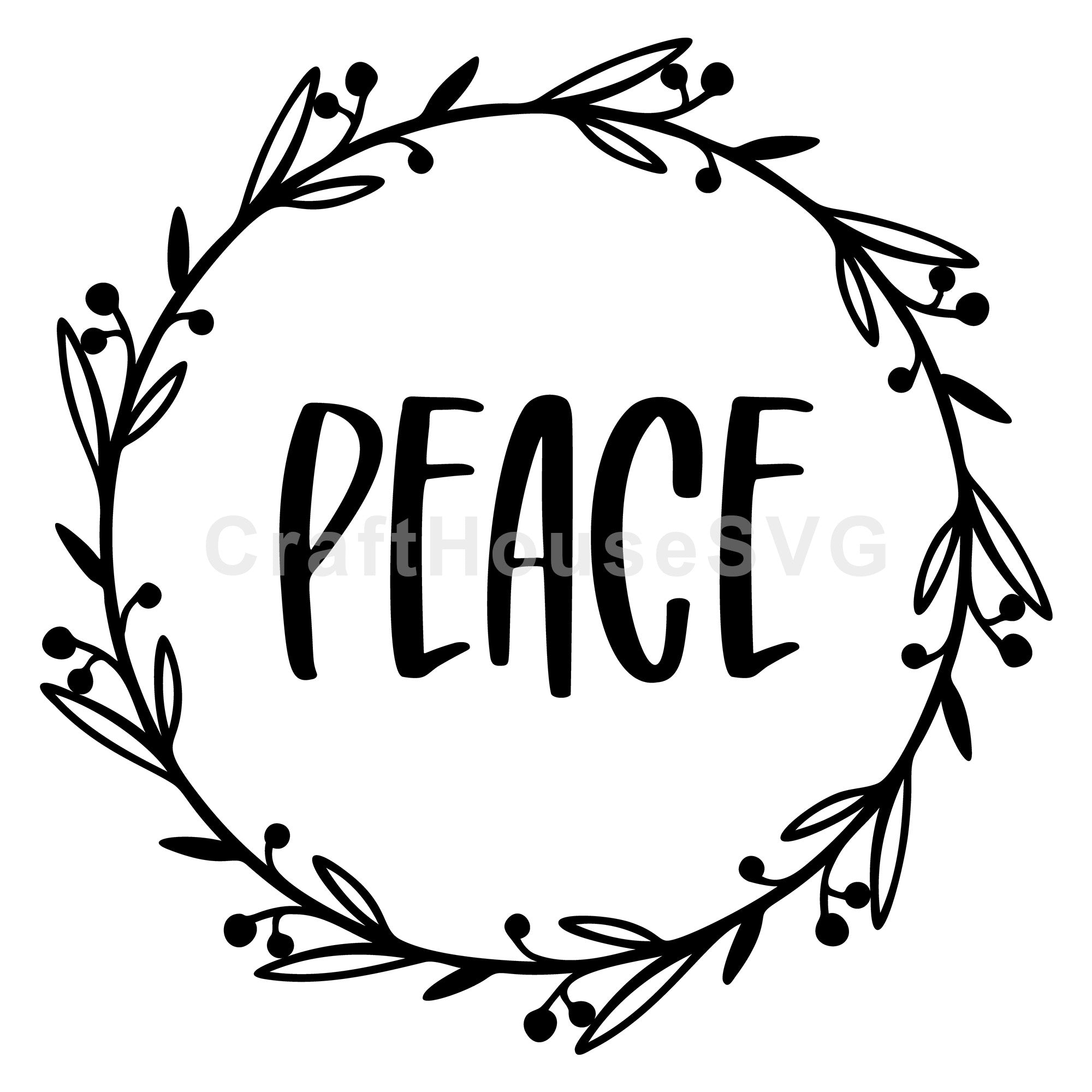 Peace Christmas Ornament SVG