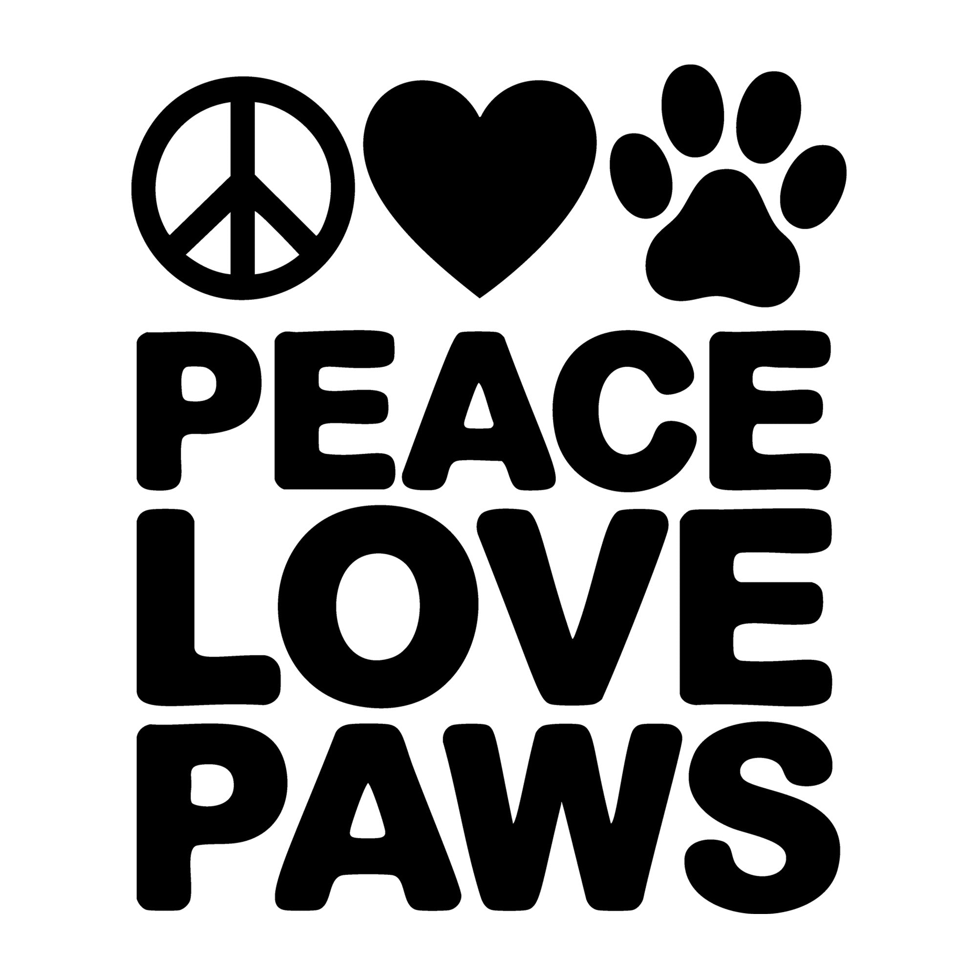 Peace Love Paws SVG