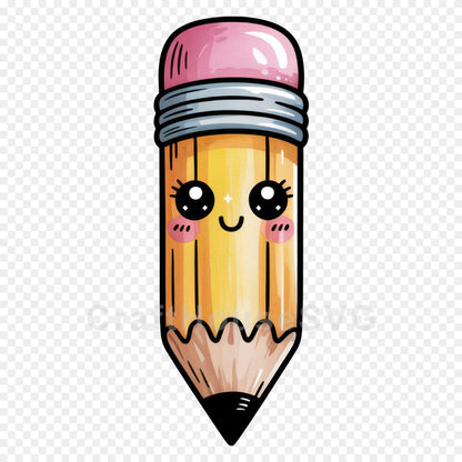 Kawaii Back to School Clipart Bundle